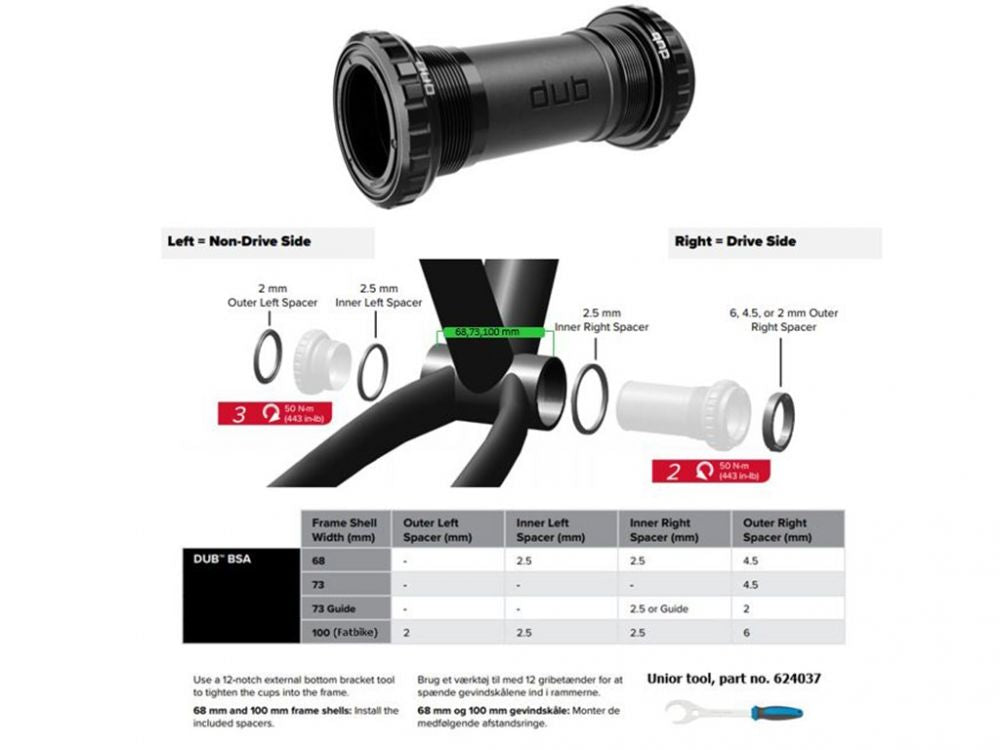 SRAM Bottom bracket DUB English/BSA 68/73mm Keskiölaakeri